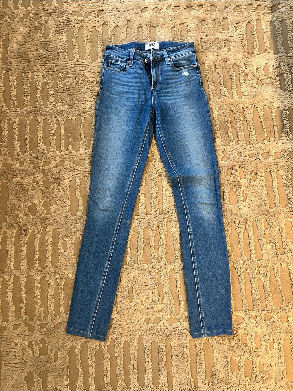 PAIGE Medium Blue Skinny Jeans